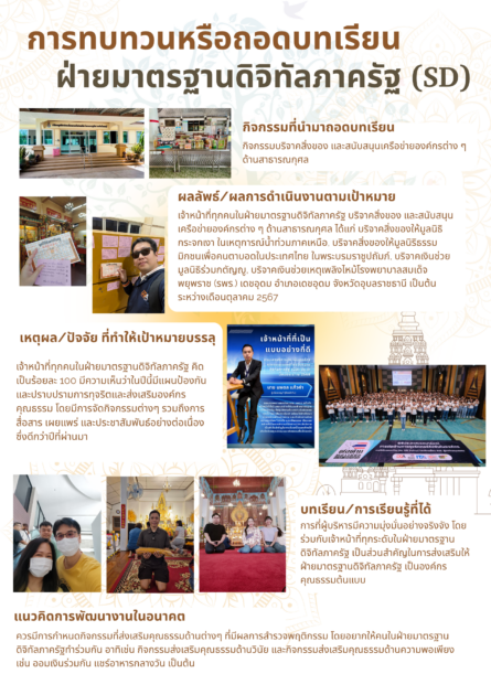 SD การทบทวนหรือถอดบทเรียน